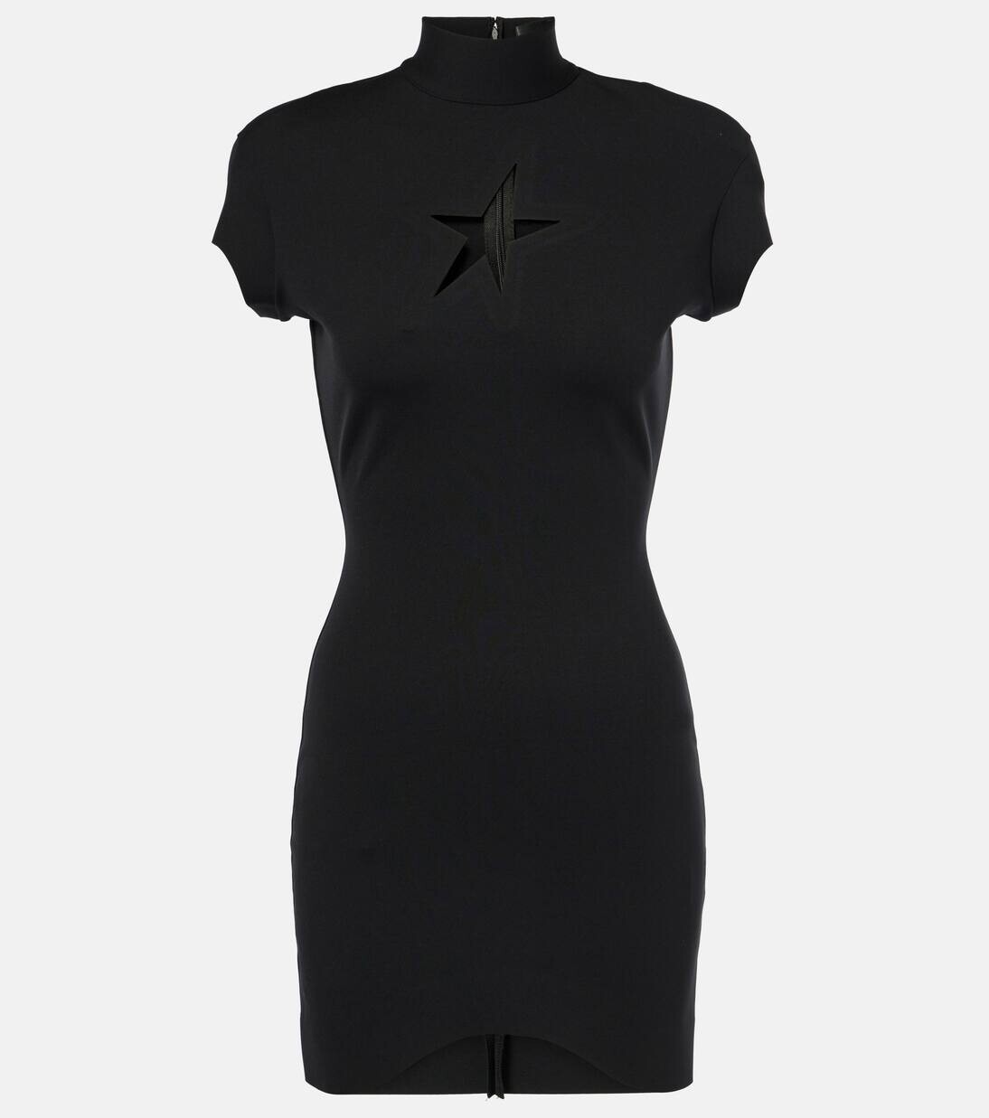 

Мини-платье с вырезом Black Star Mugler, черный