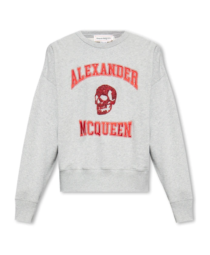 

Толстовки худи Alexander Mcqueen, серый