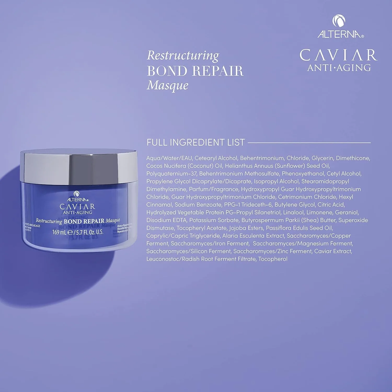 Восстанавливающая восстанавливающая маска для волос Alterna Caviar Anti-Aging Restructuring Bond Repair Masque, 170 г | Укрепляет и защищает поврежденные волосы, 170 г (1 упаковка) — фото 4