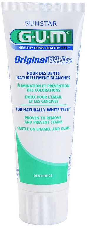 

Оригинальная белая отбеливающая зубная паста G.U.M, 75 мл