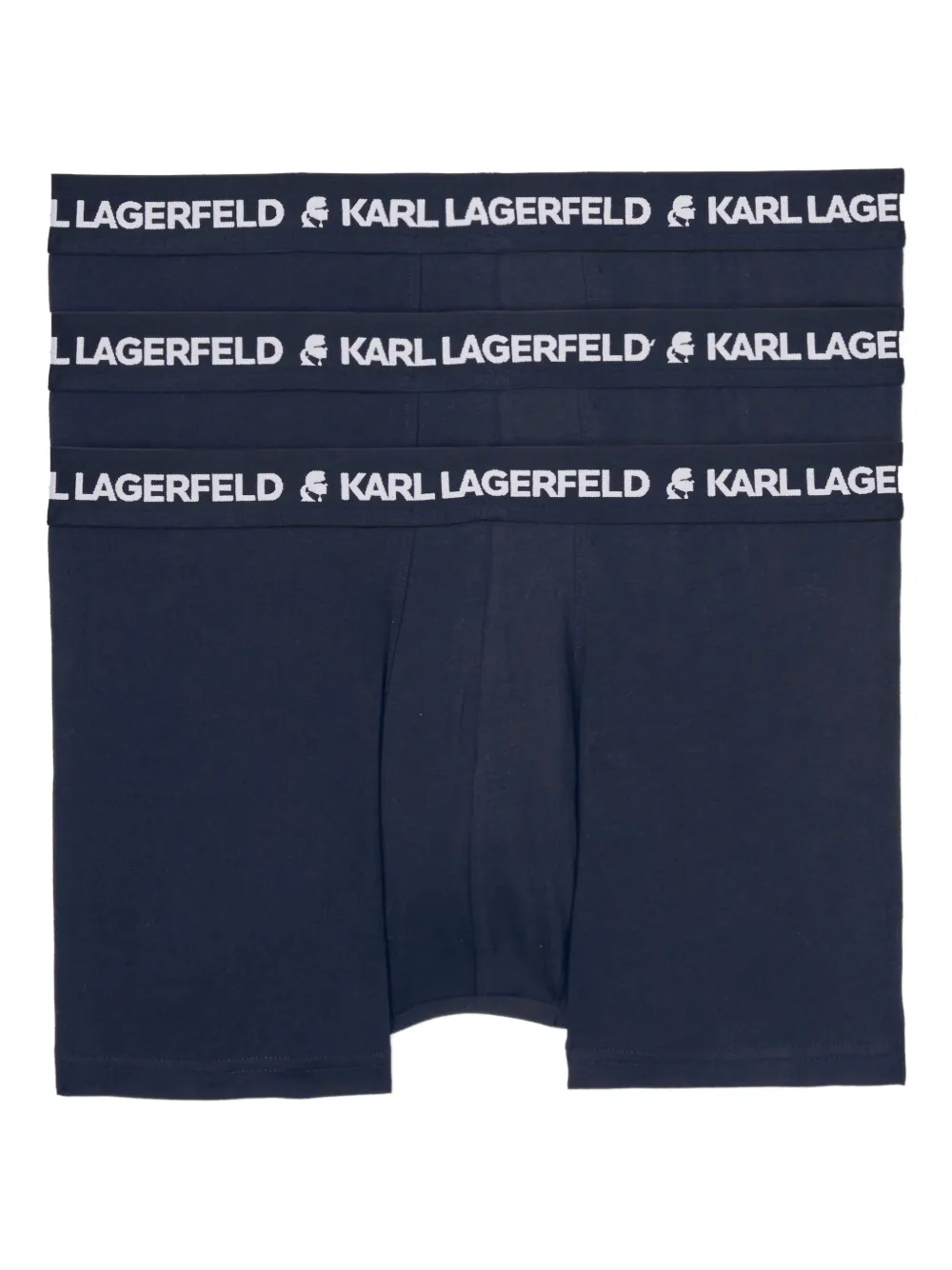 

Комплект из трех боксеров с логотипом KARL LAGERFELD, синий