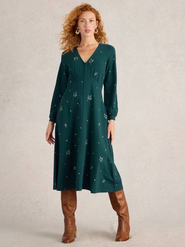 

Платье меган с вышивкой в цветочек White Stuff, цвет Teal/Multi