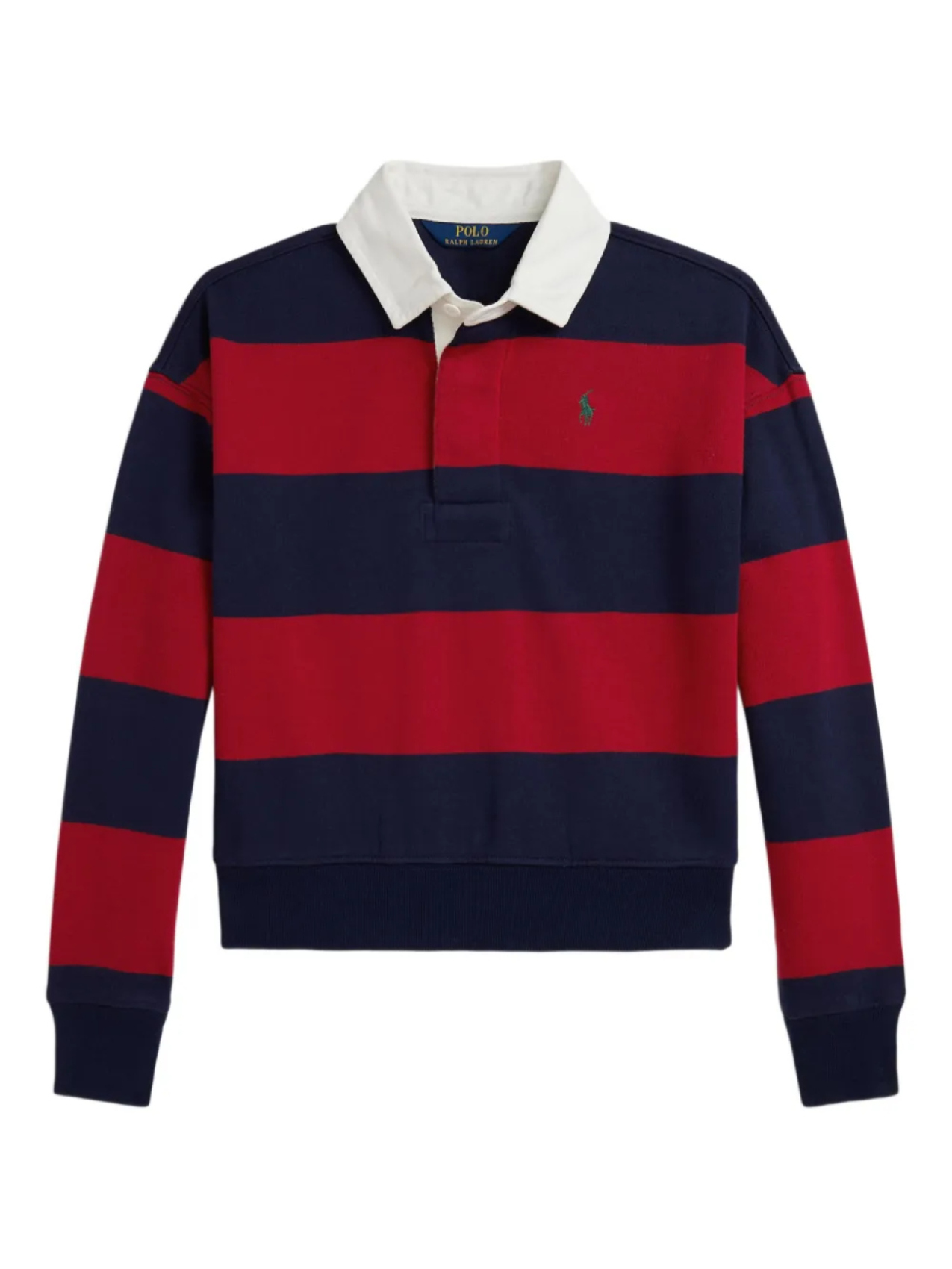 

POLO RALPH LAUREN KIDS рубашка поло в полоску, красный