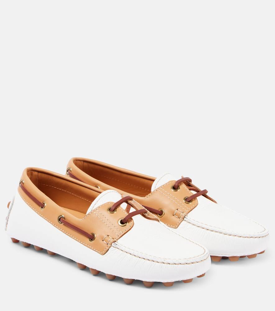 Гоммино Bubble кожаные мокасины для вождения Tod's, B003 + S019