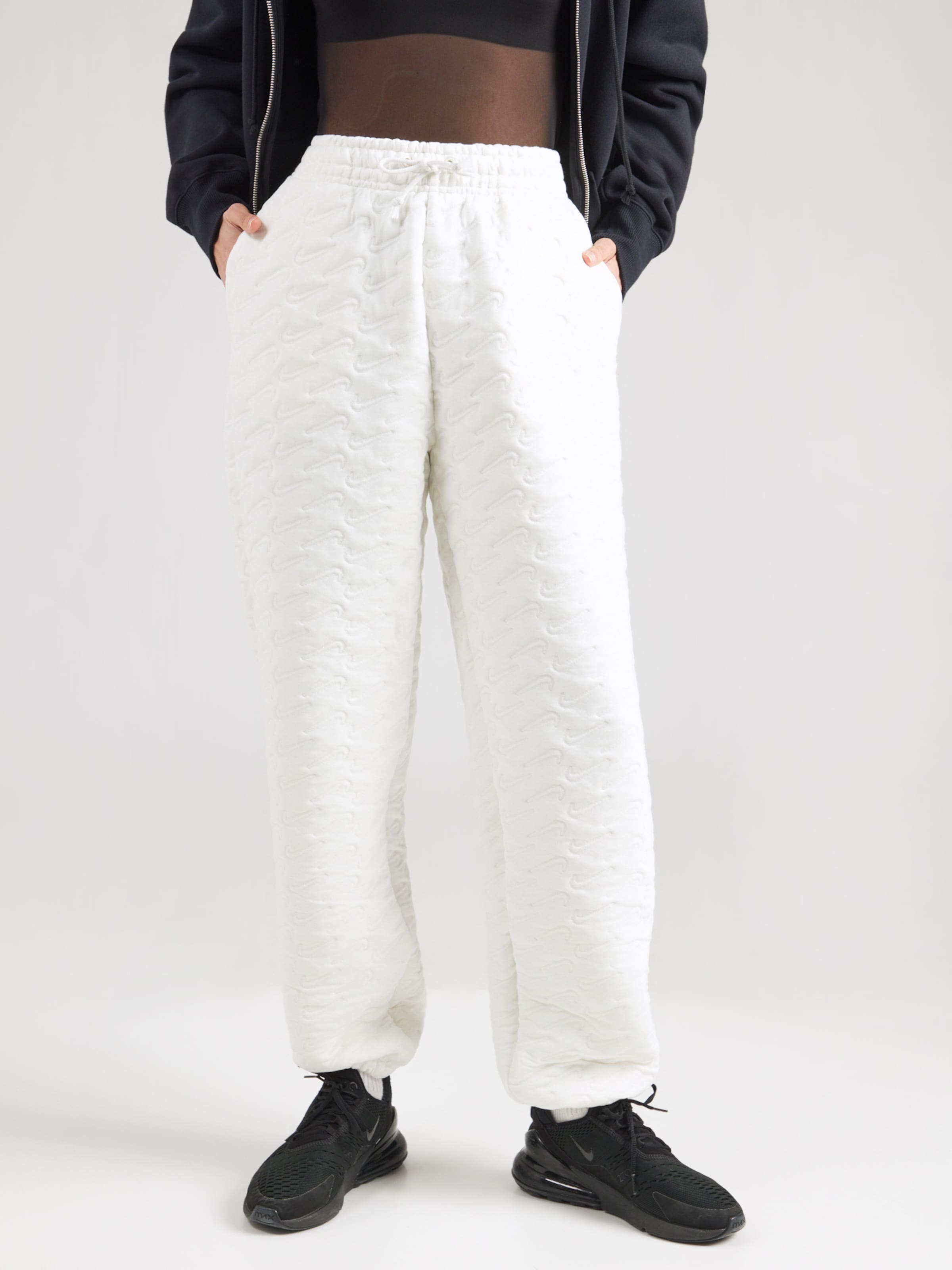 Nike Sportswear Брюки зауженные 'Phoenix Fleece' в цвете Off White — фото 3