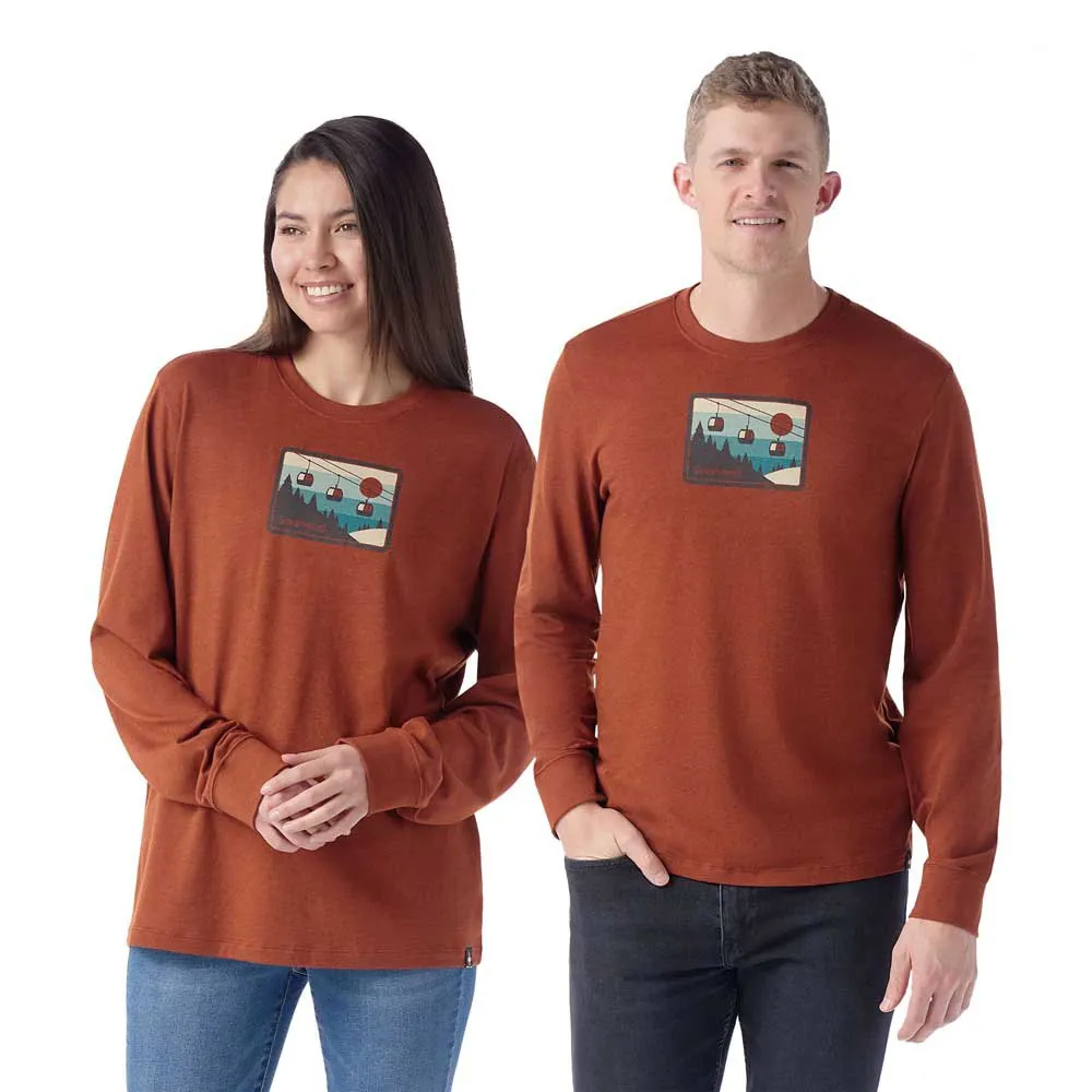 

Футболка Smartwool Gondola Ride Graphic long sleeve, коричневый