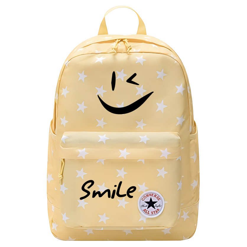

Converse Полиэстеровый рюкзак среднего размера унисекс яично-желтый, Smiley Face