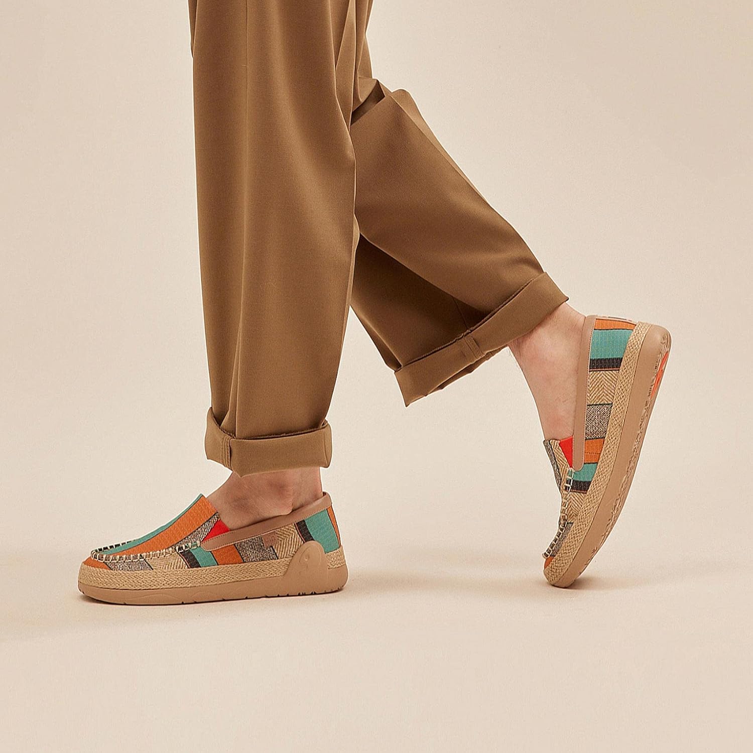 Мужские эспадрильи UIN Slip Ons- легкие прогулочные повседневные лоферы, удобные, с ручной росписью, серия Marbella, Marbellaⅴ-ancient City Tour — фото 4