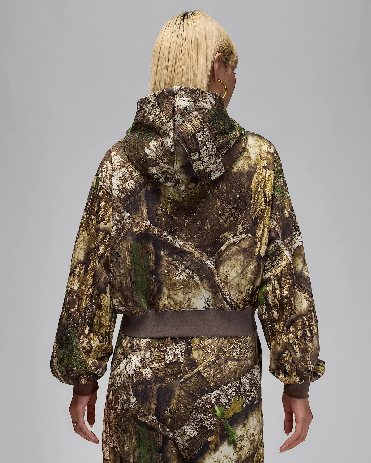 Женская толстовка Realtree Mod Crop Full-Zip Hoodie Jordan Brooklyn Fleece, Sail/Sail — фото 2