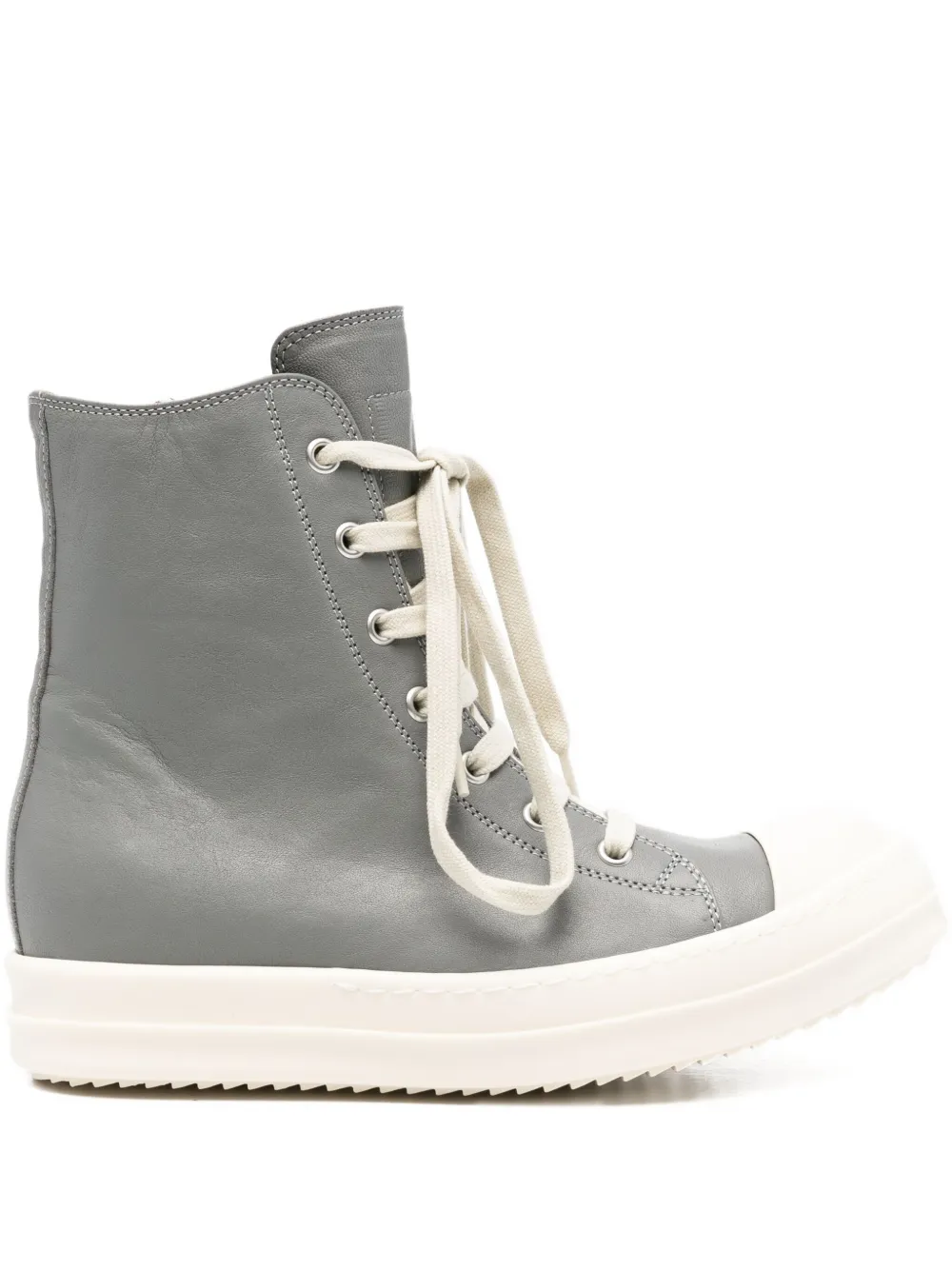 Голливудские кожаные кроссовки Rick Owens, серый