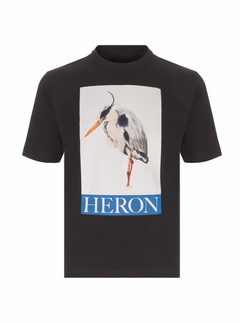 

Хлопковая футболка с принтом Heron Preston, черный