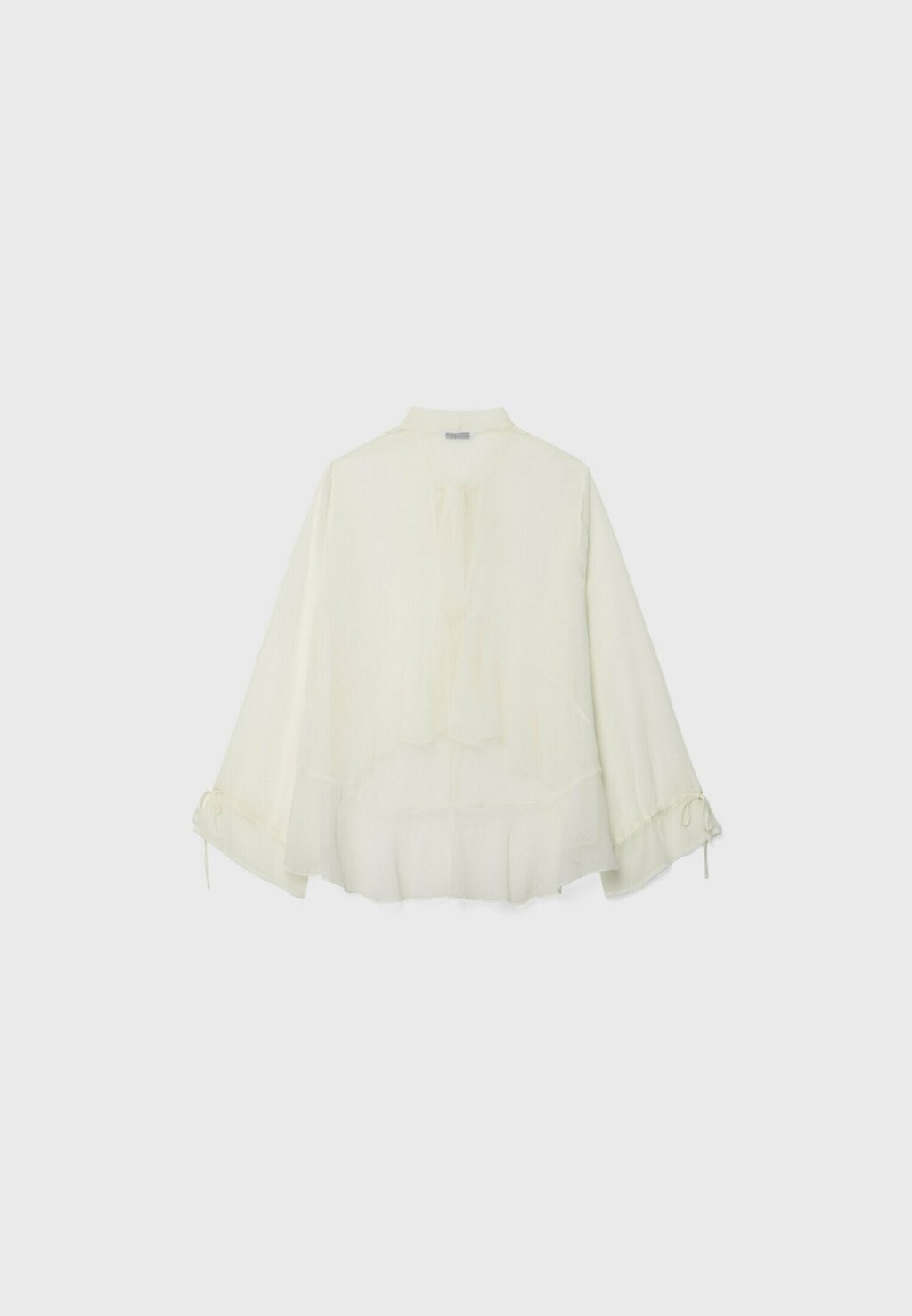 

Блуза FLOWING WITH RUFFLES Stradivarius, белый