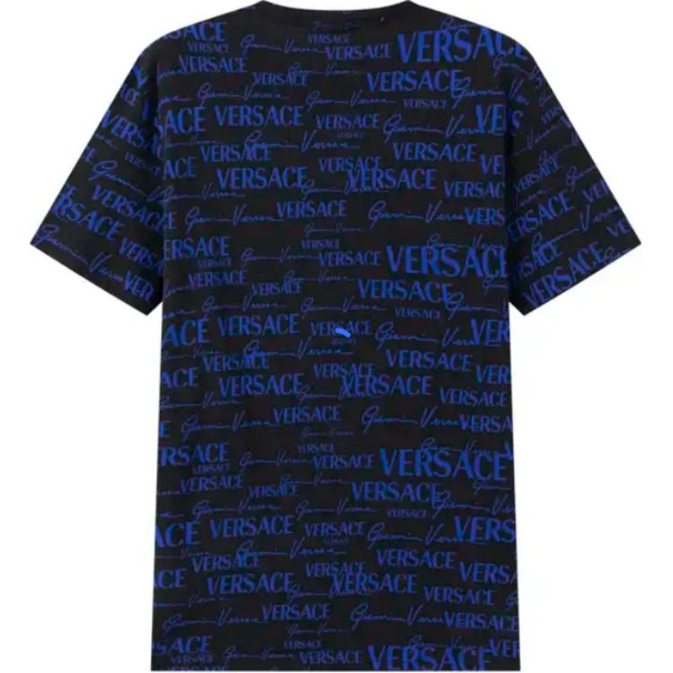 VERSACE Футболка унисекс синяя — фото 4