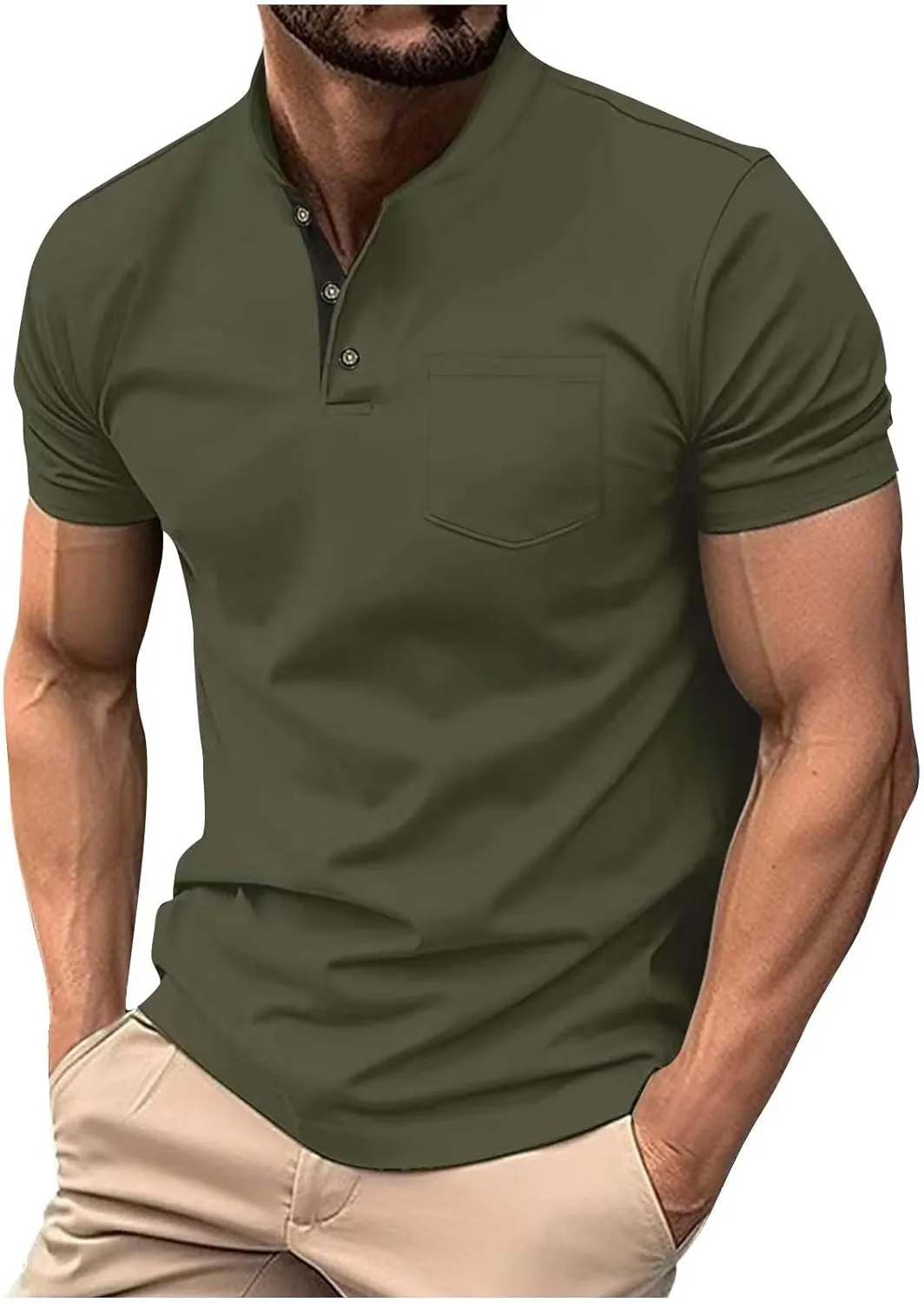 

Мужская футболка поло с коротким рукавом и карманом