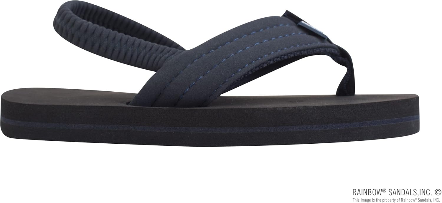 Детские сандалии Rainbow Sandals Grombow с мягкой резиновой подошвой, неопрена ремешком и задним ремешком, темно-синий — фото 4