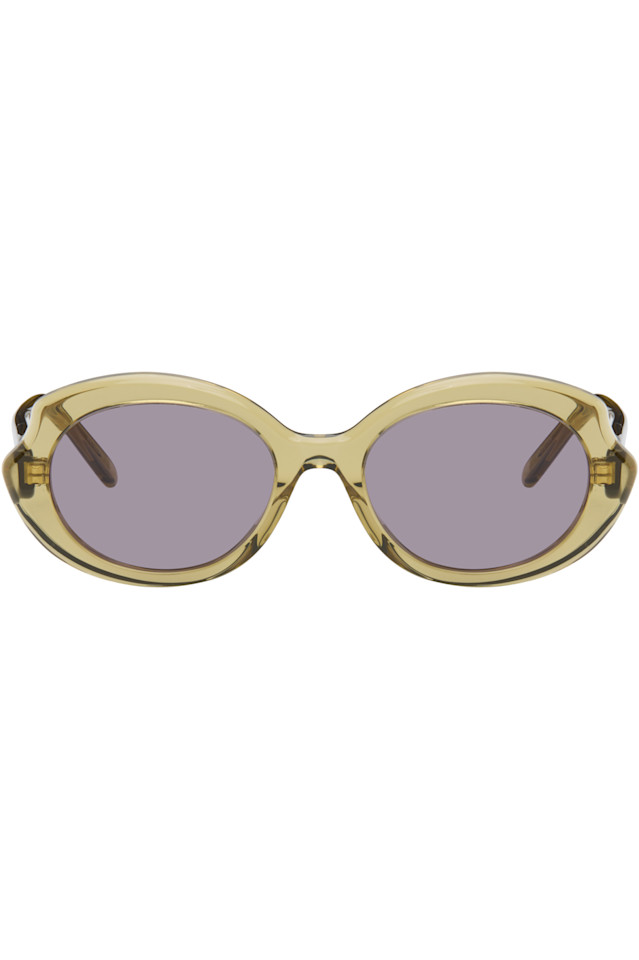 

Loewe Узкие солнцезащитные очки «Зеленый лебедь»