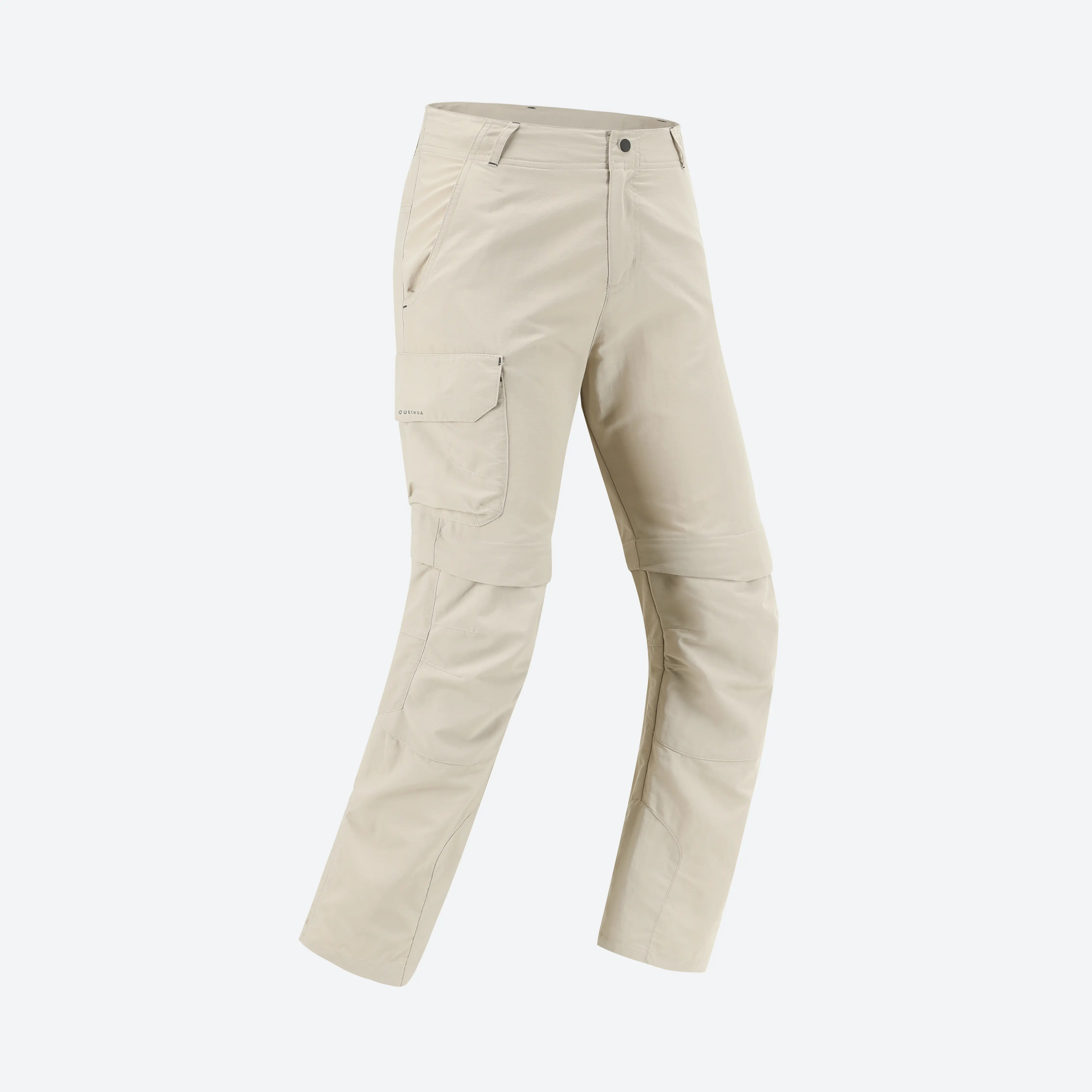 

Молодёжные треккинговые брюки-трансформеры Quechua MH500 льняного цвета