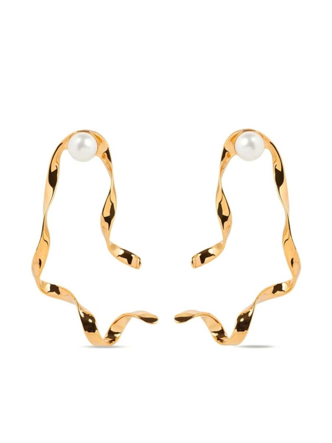 

Серьги-гвоздики в форме волны DRIES VAN NOTEN, золотой