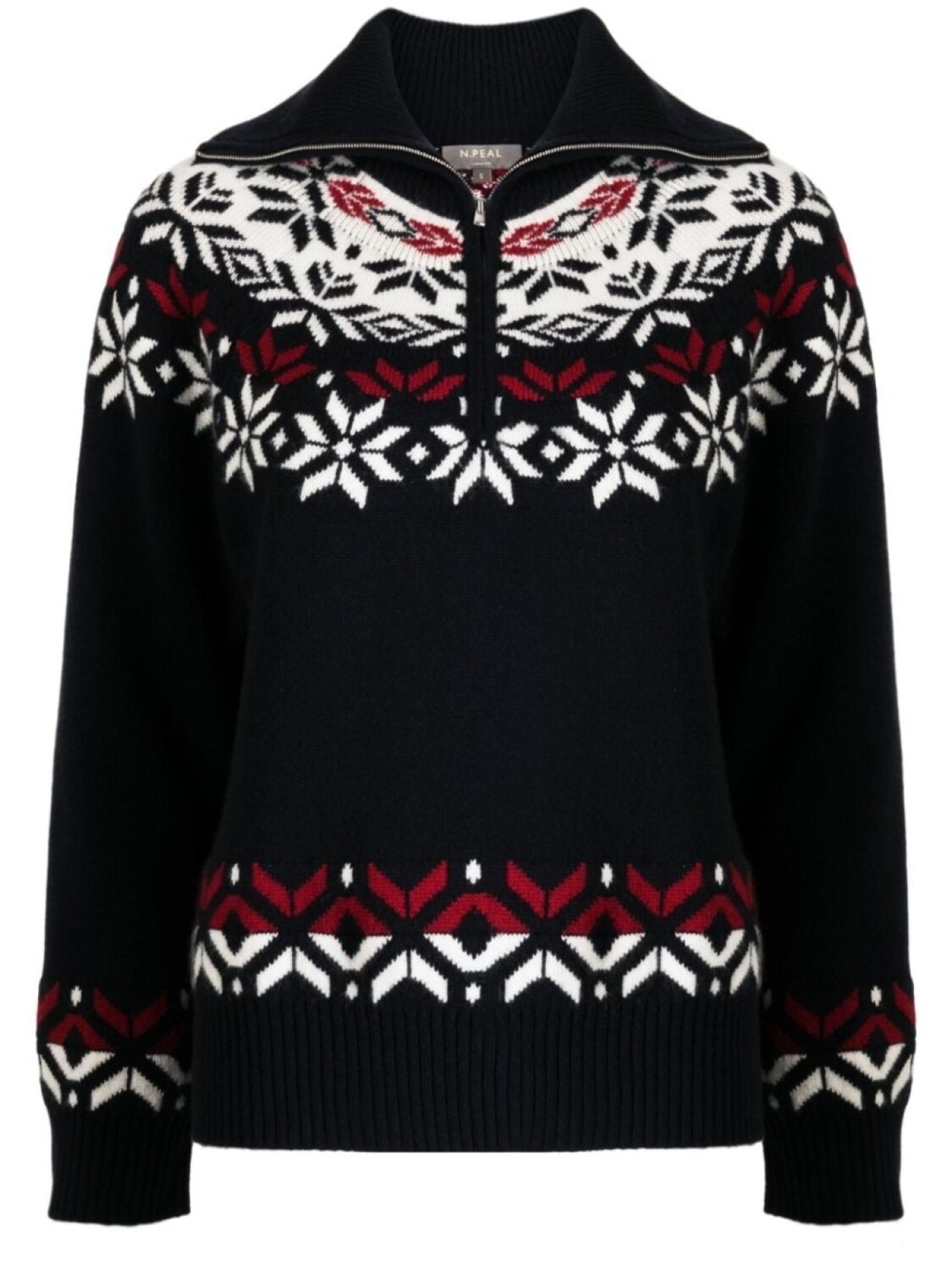 

Кашемировый джемпер с узором N.Peal, синий