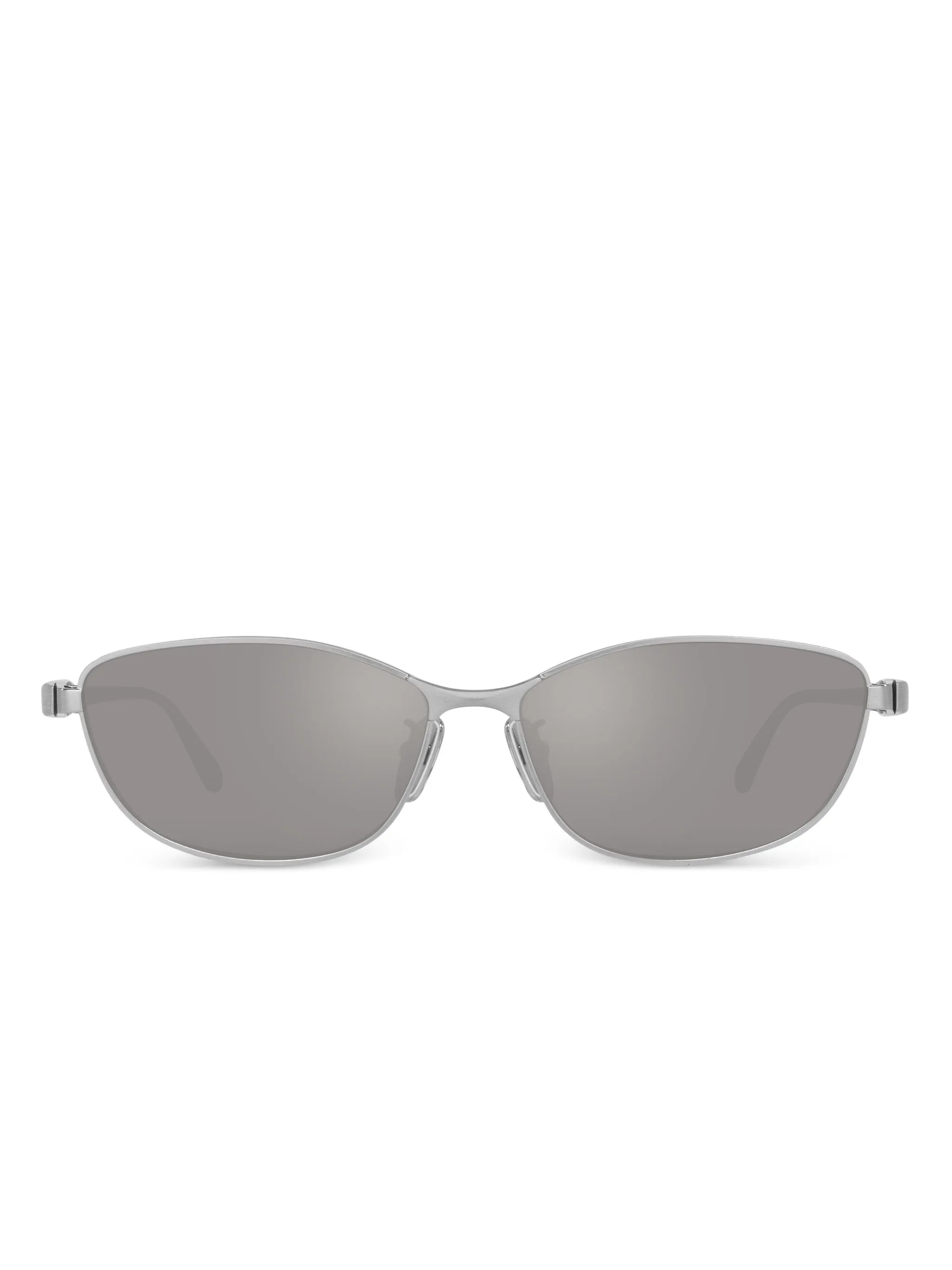 

Солнцезащитные очки в овальной оправе Balenciaga Eyewear, серебристый