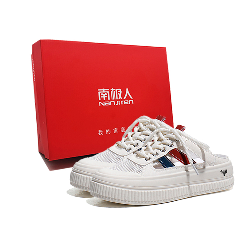 Сандалии с закрытым носком женские NANJIREN, Beige Red Box