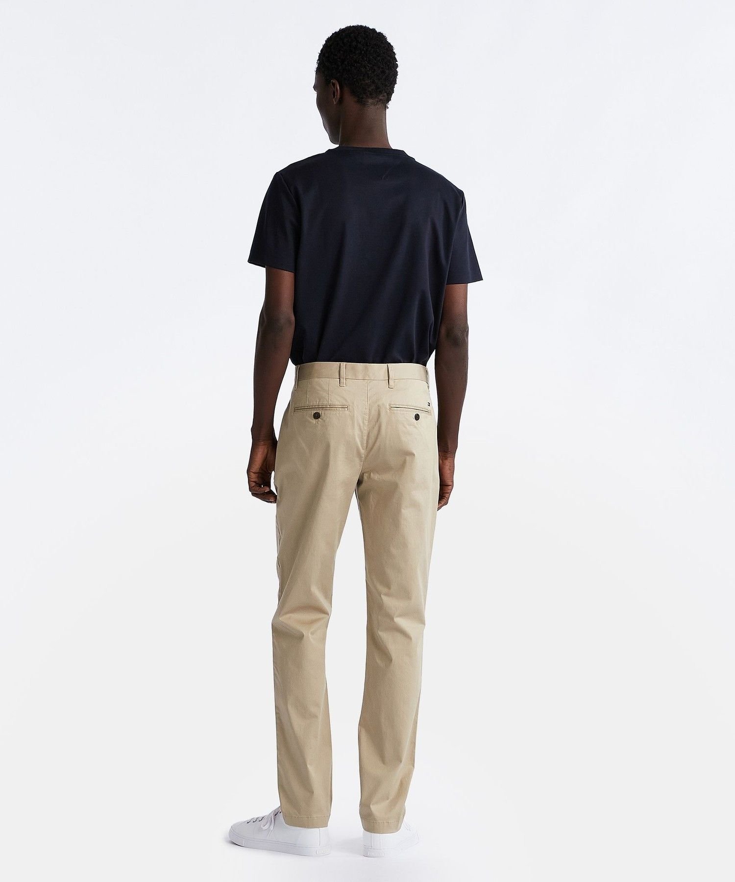 Брюки-чиносы Denton из хлопкового атласа TOMMY HILFIGER, Beige AEG — фото 4