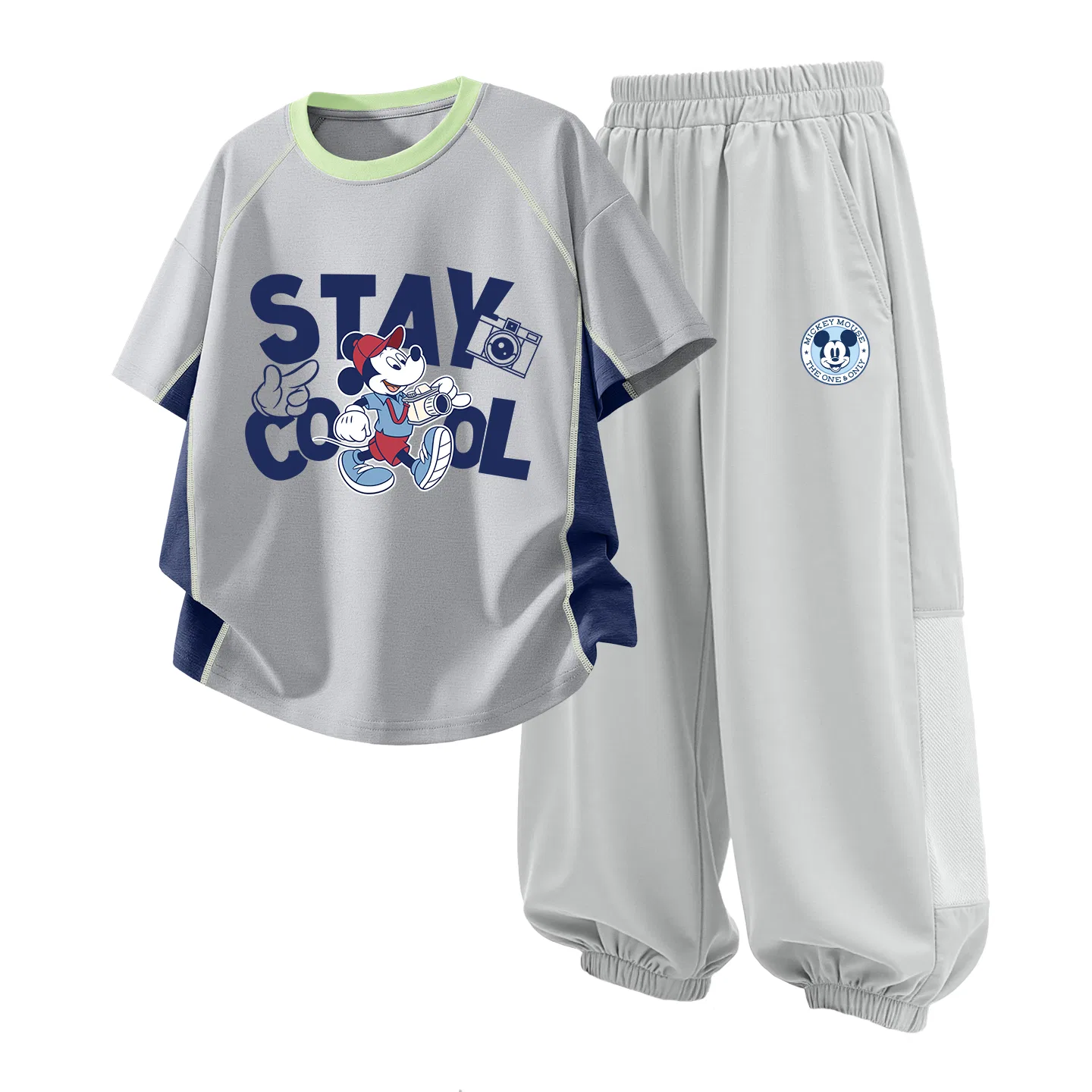 Детский спортивный костюм Casual Sportswear 2 Piece Set Disney, Videography Gray+Di Round Logo Mickey Mouse K Misty Mountain Gray