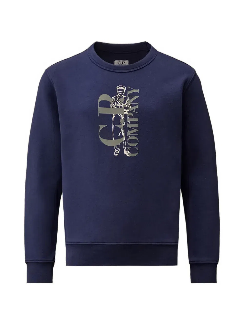 Свитшот с логотипом CP Company Kids, синий