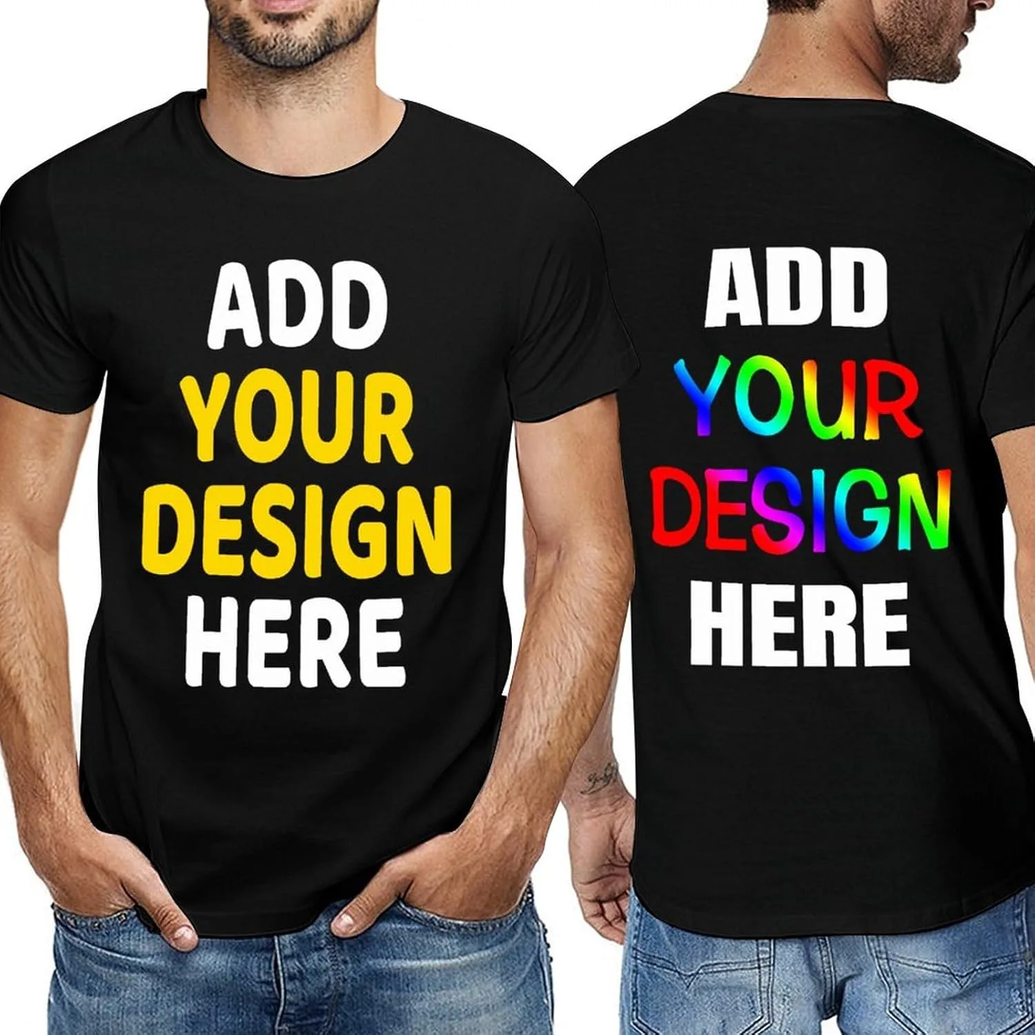 Футболка Custom с принтом на заказ, двусторонняя — фото 2
