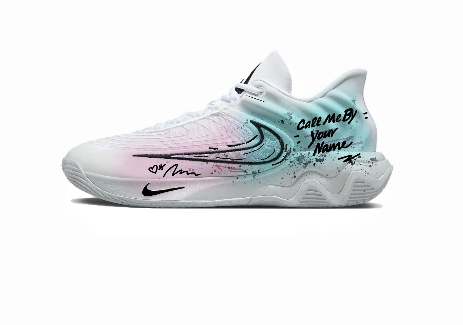 

Nike Giannis Immortality 4 Fabric Coverage Low top мужские баскетбольные кроссовки Pink Green