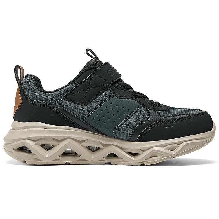 Skechers Kids Кроссовки для бега для мальчиков, износостойкие, противоскользящие, низкие, черные, серые, подростковые — фото 2