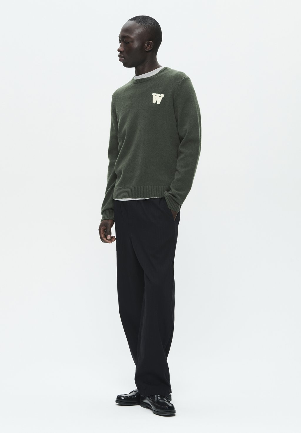 

Джемпер WW TAY CRE LOGO PULLOVER DOUBLE A BY W.W., темно-зеленый
