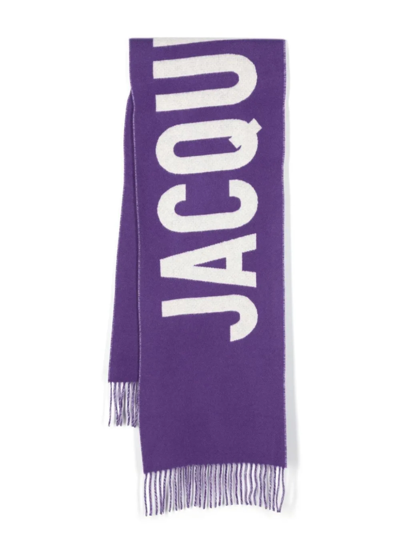 

Jacquemus шарф вязки интарсия с логотипом, фиолетовый