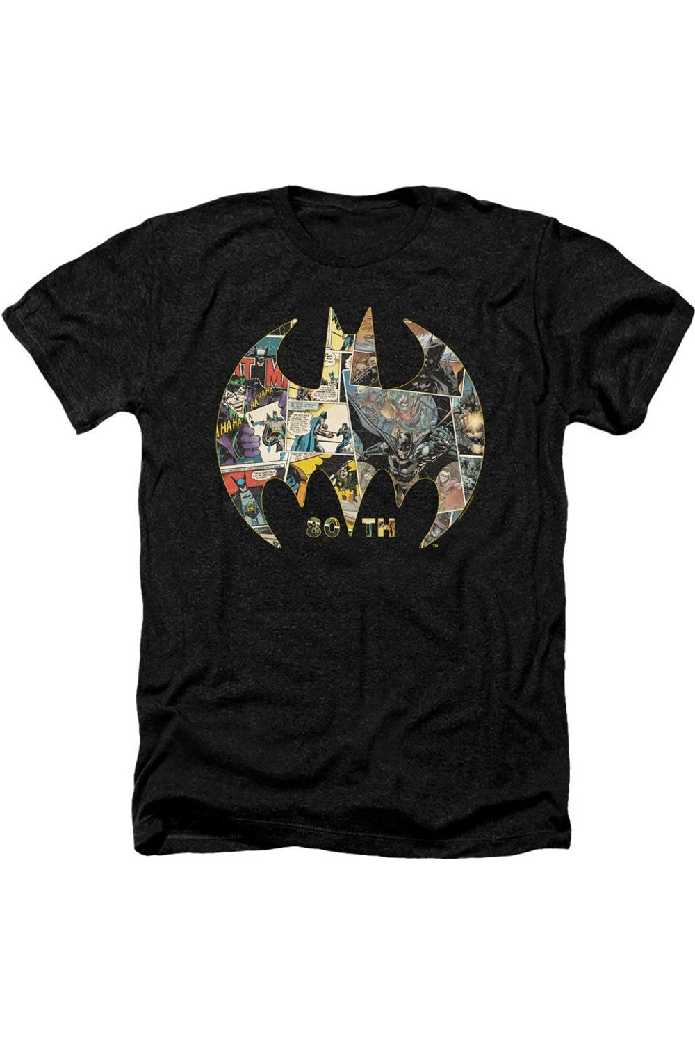 

Футболка/футболка Batman 80th Shield для взрослых Heather Gildan, черный