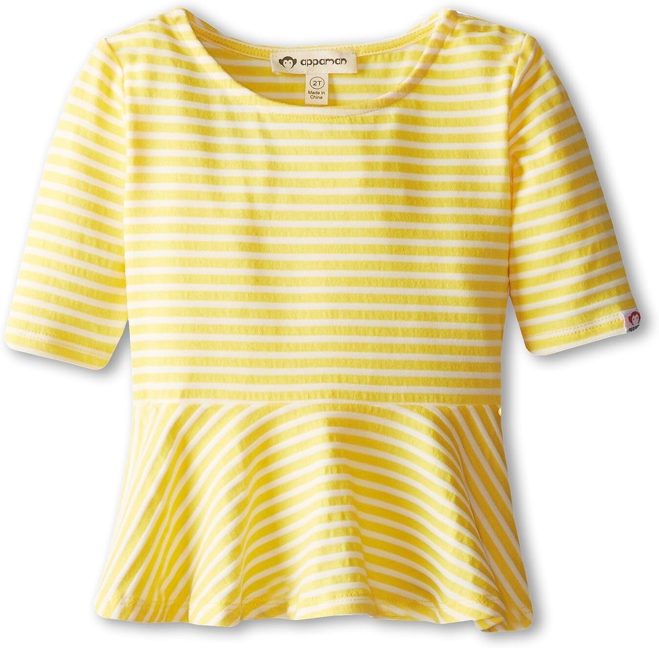 

Футболка Appaman Kids Retro Cool Striped Peplum Tee, цвет Squash