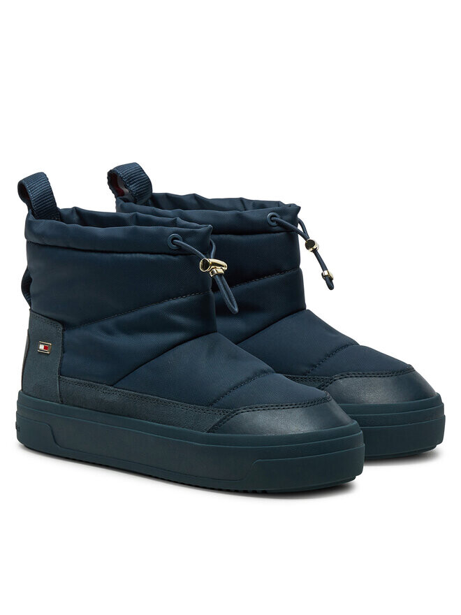 Зимние ботинки Tommy Hilfiger Botas de nieve Flag Nylon Mini Snowboot FW0FW08334, темно-синий — фото 2