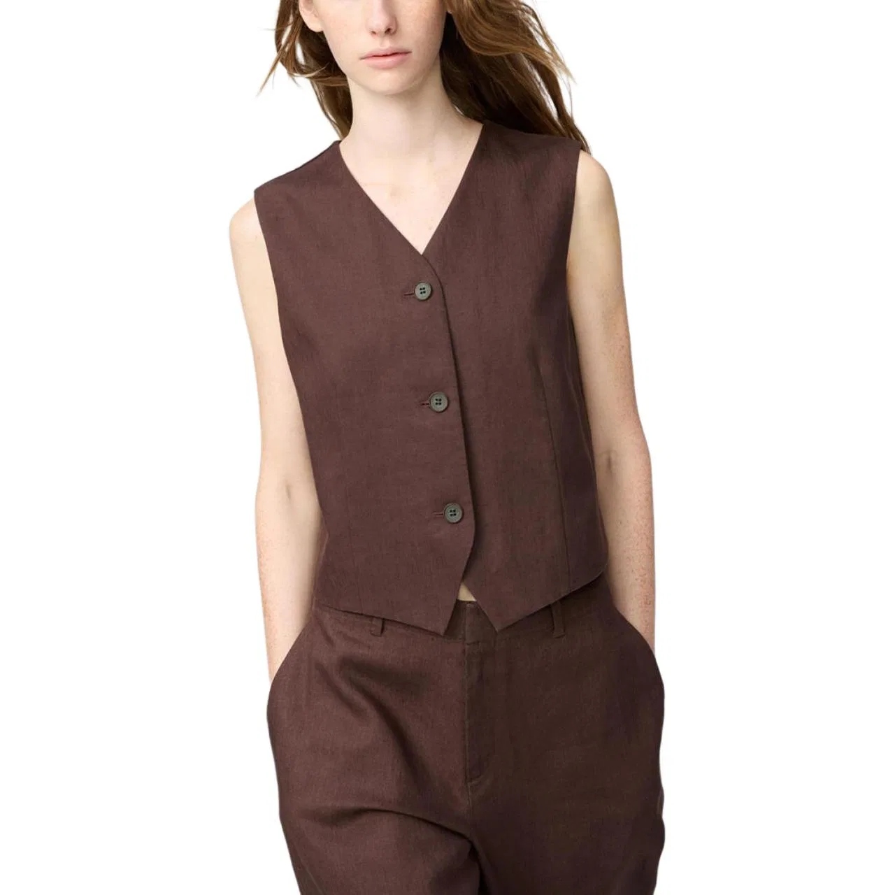 Жилет C Collection SS26 UNIQLO Chestnut