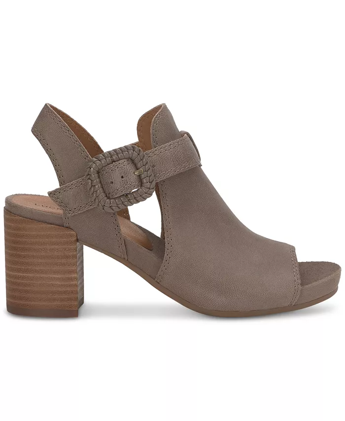 Женские босоножки Juliane на блочном каблуке с вырезом и ремешком на щиколотке Lucky Brand, коричневый — фото 2