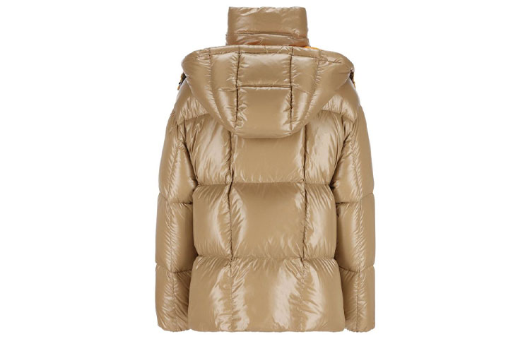 Moncler Пуховик зимний женский молочно-бежевый, Milk Tea — фото 4