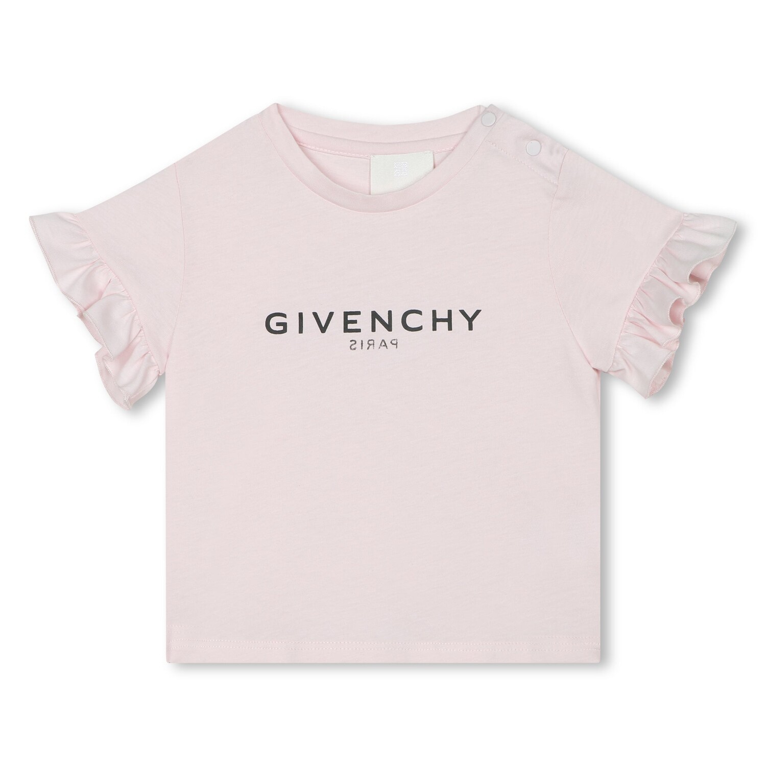 

Розовая хлопковая футболка с рюшами Givenchy, розовый