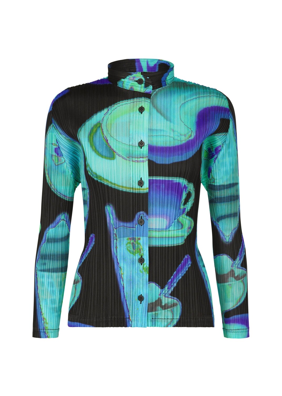 

Рубашка thermal foods Pleats Please Issey Miyake, черный