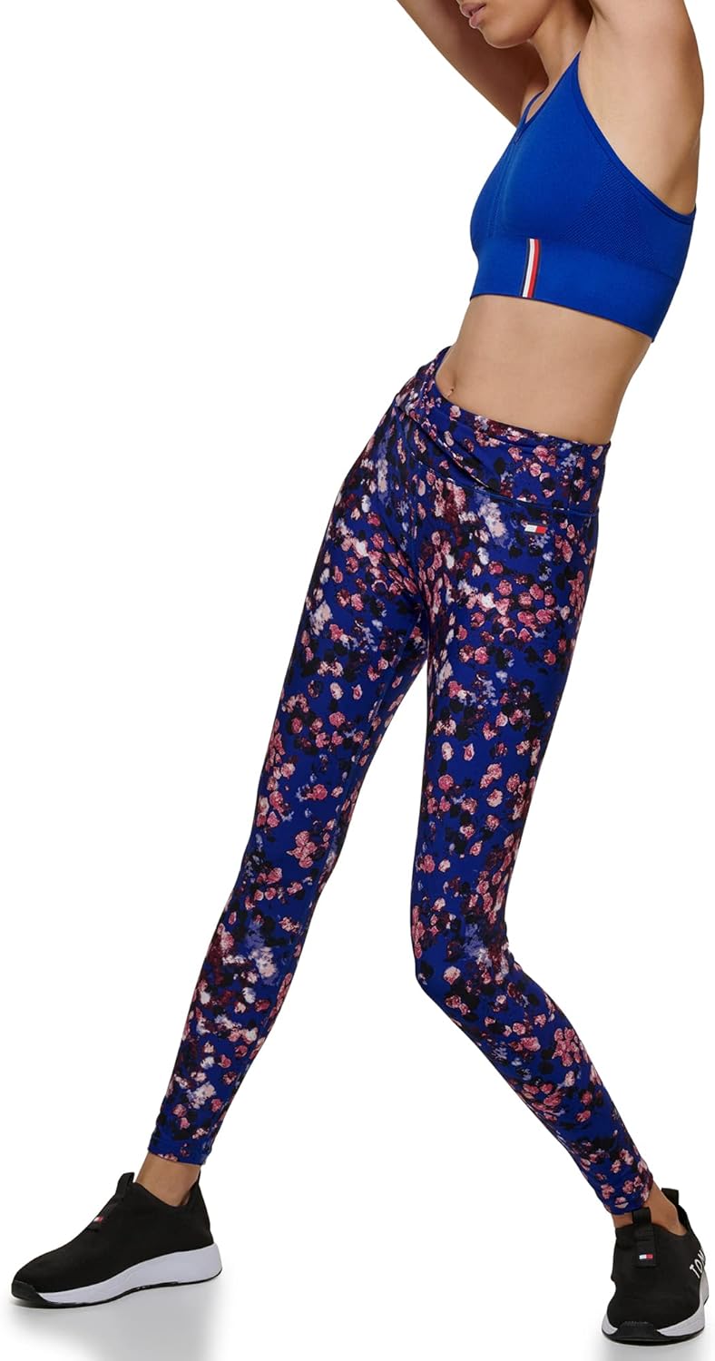 Женские леггинсы Tommy Hilfiger с принтом и высокой талией, Royal Blue — фото 3