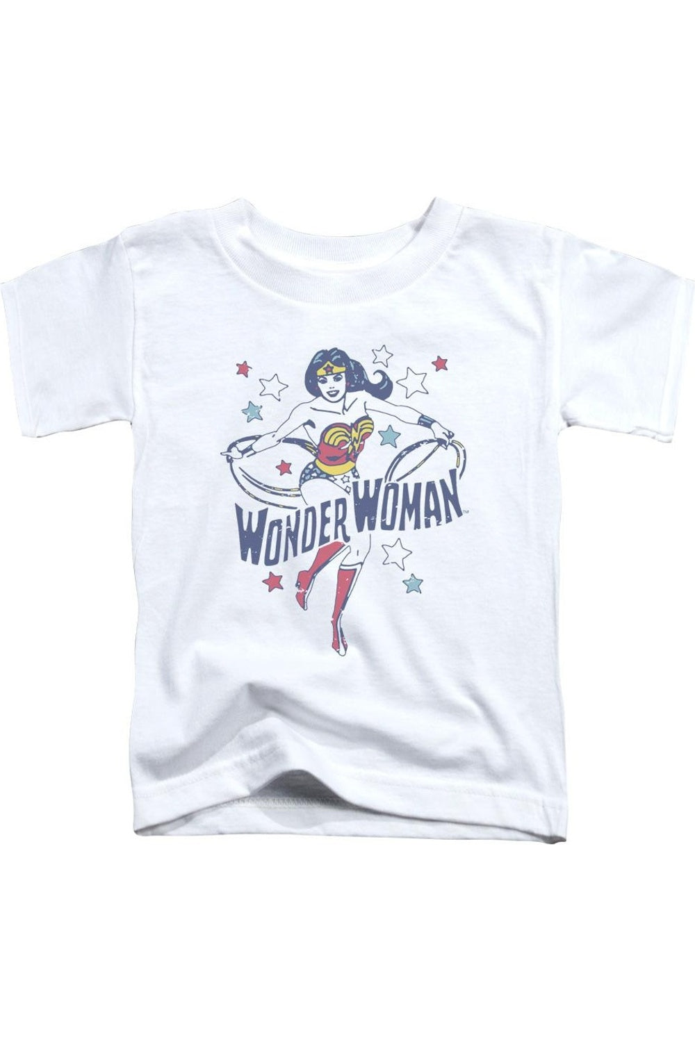 

Футболка с коротким рукавом DC Comics Wonder Woman Stars для детей Gildan, белый