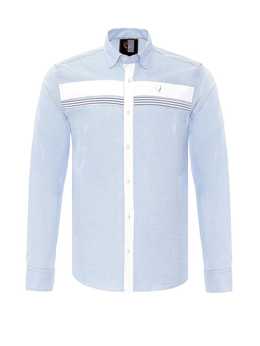 

Повседневная рубашка By Diess Collection Regular fit Button Up Shirt, синий