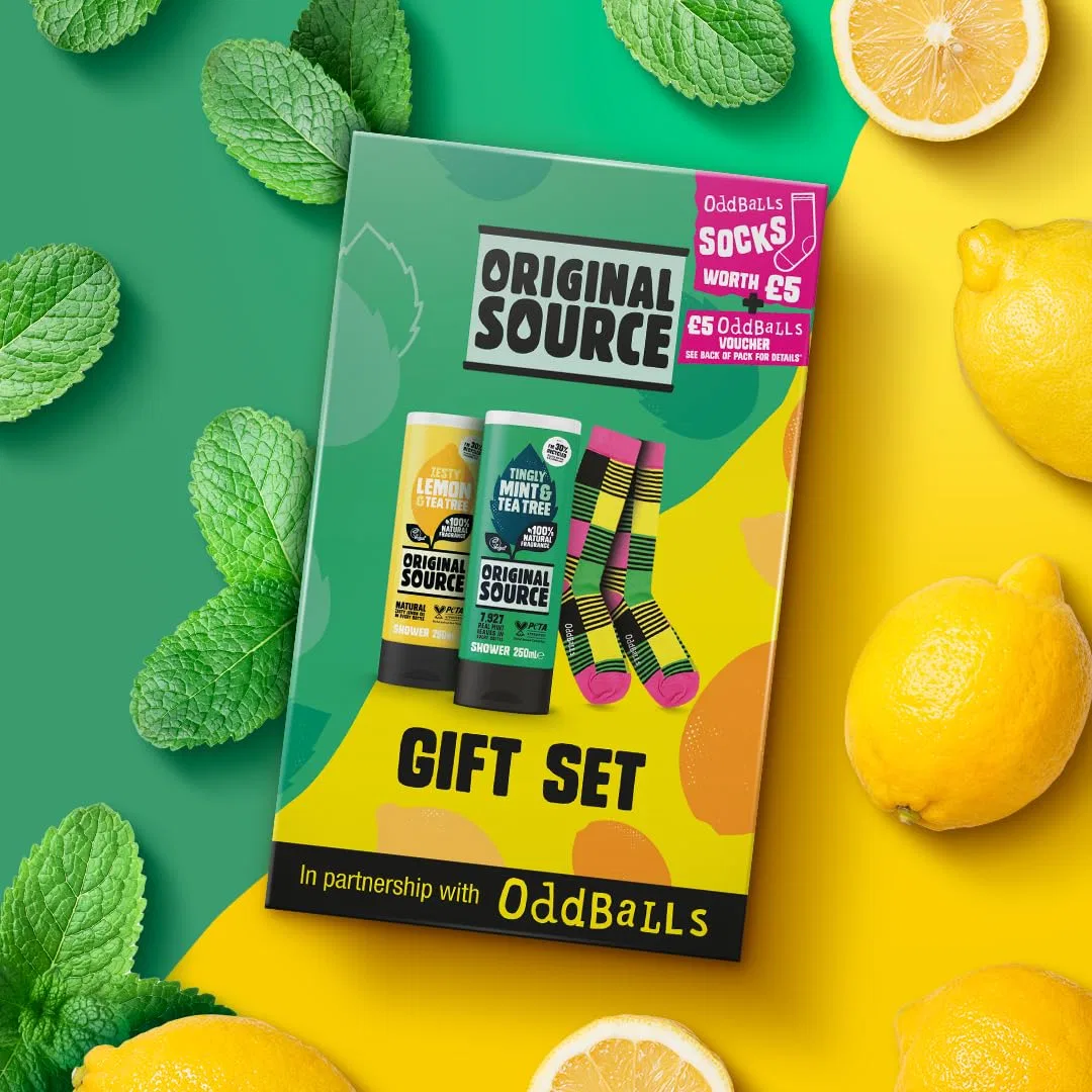 Подарочный набор Original Source x Oddballs с гелями для душа и носками Original Source — фото 2