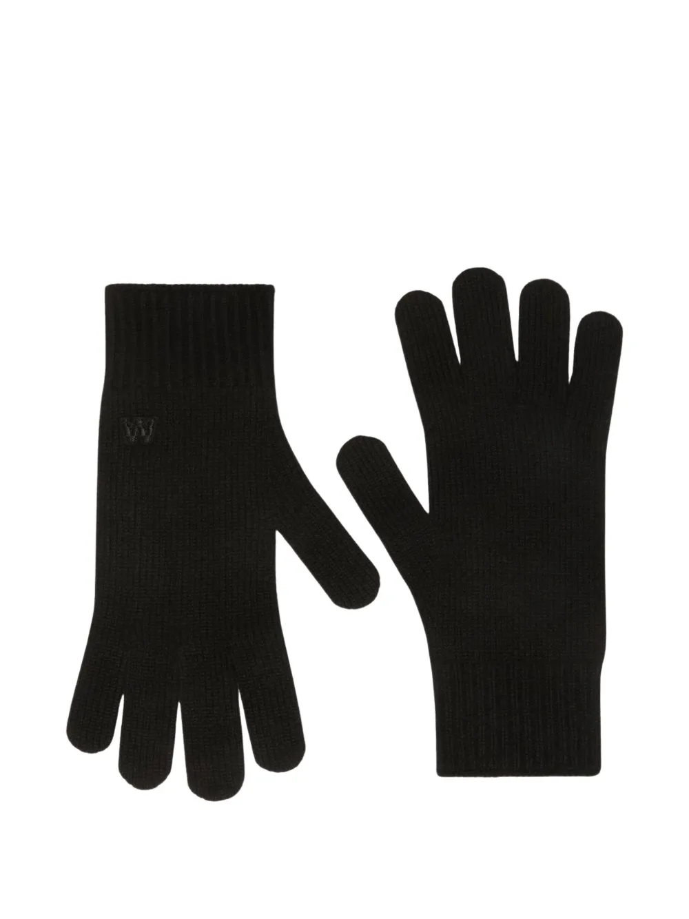 

Кашемировые перчатки в рубчик Weekend Max Mara, черный