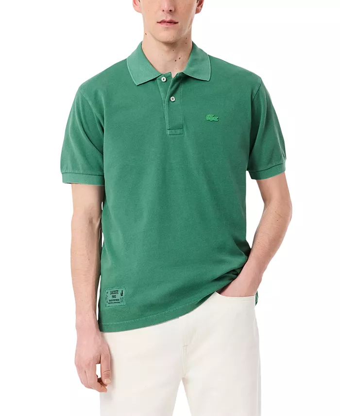 

Мужская классическая поло с логотипом Lacoste, зеленый