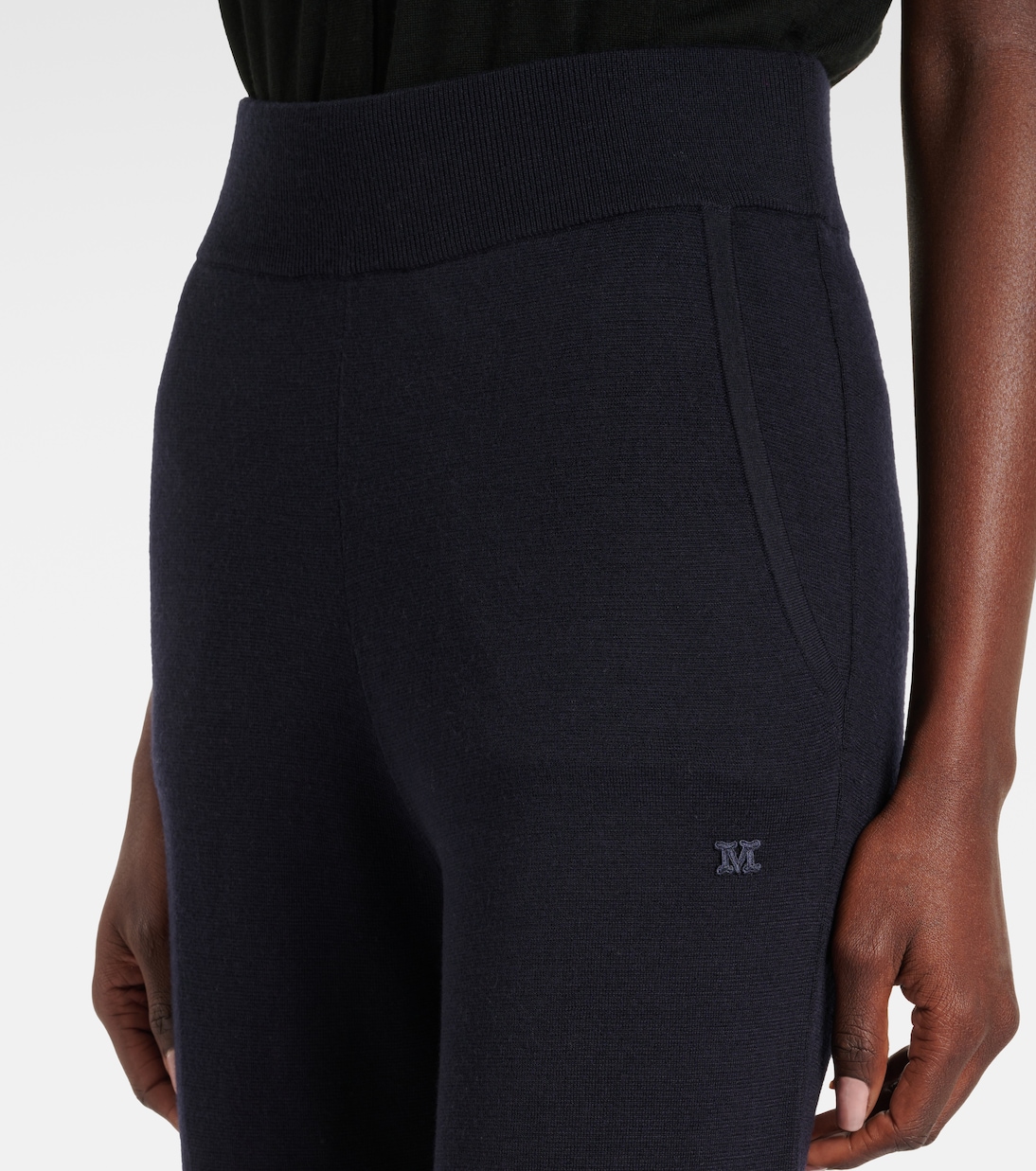 Широкие брюки из натуральной шерсти Wilma Max Mara, Blu Marino — фото 4