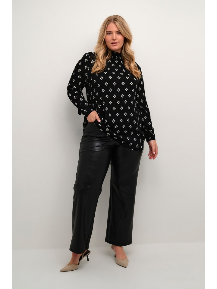 

Блузка KAFFE curve, цвет black small flower print