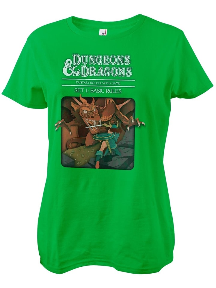 

Dungeons And Dragons Футболка "D&D Set 1 - Basic Rules Girly Tee" зеленого цвета, Зеленый, Dungeons And Dragons Футболка "D&D Set 1 - Basic Rules Girly Tee" зеленого цвета